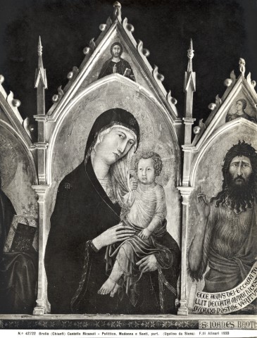 Alinari, Fratelli — Brolio (Chianti) Castello Ricasoli - Polittico, Madonna e Santi, part. (Ugolino da Siena) — particolare